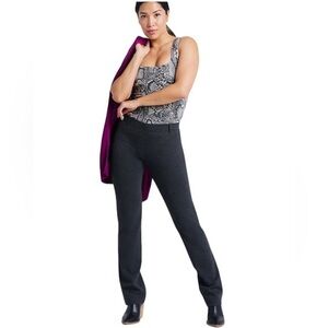 BETABRAND CLASSIC DRESS PONTE STRETCH YOGA CHARCOAL STRETCH PANTS MP